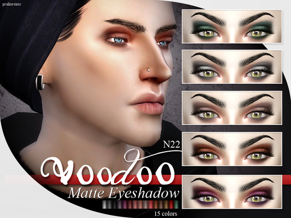  The Sims Resource: Voodoo   Matte Eyeshadow  N22 by Pralinesims