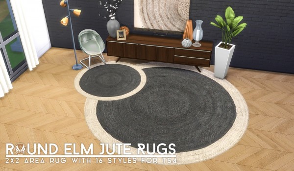  Simsational designs: Round Elm Jute Rugs