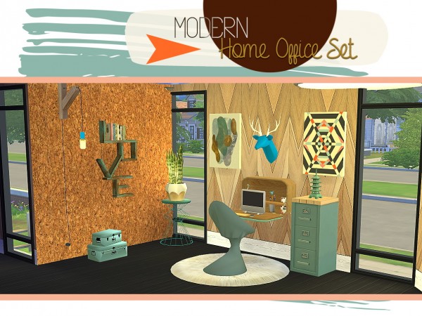  Sims 4 Designs: Modern Home Office Set