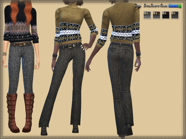 The Sims Resource: Tweed Pants by Bukovka