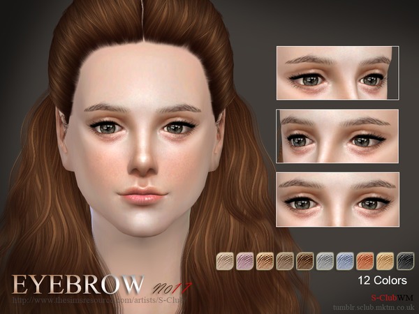  The Sims Resource: Eyebrows 17 F by S Club