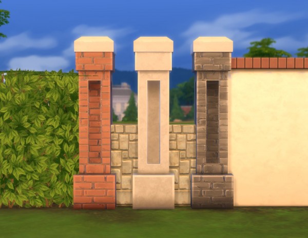  Mod The Sims: Stonework Fencepost by plasticbox