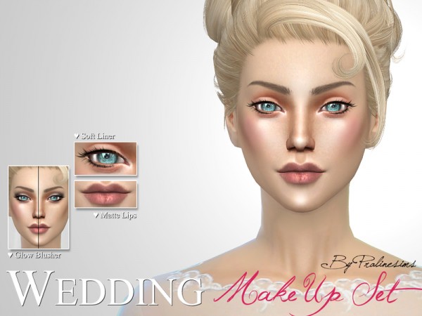 The Sims Resource: Wedding Makeup Set by Pralinesims • Sims 4 Downloads