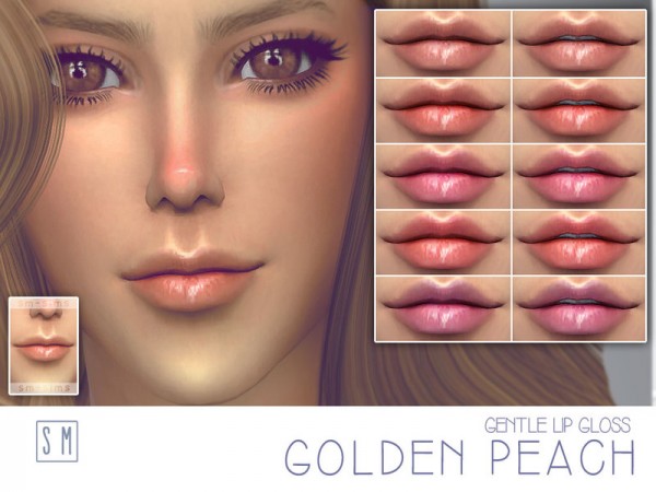  The Sims Resource: Golden Peach    Gentle Lip Gloss by Screaming Mustard