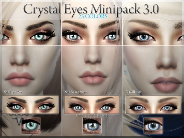  The Sims Resource: Crystal Eyes Minipack 3.0   3 Eyes by PralineSims