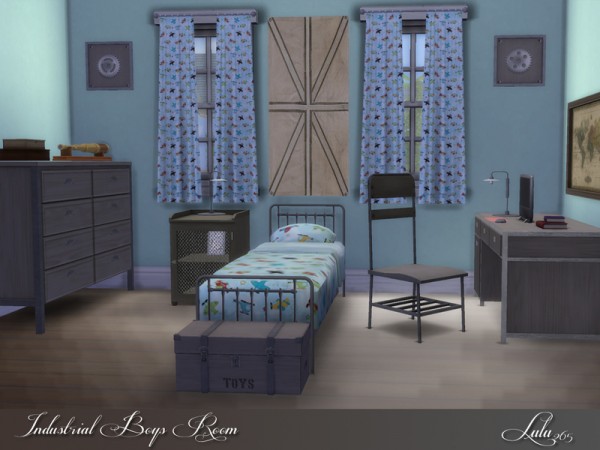  The Sims Resource: Industrial Boys Room by Lulu265