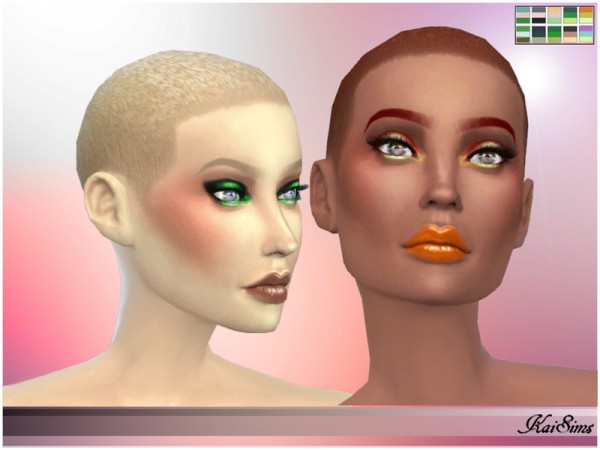  The Sims Resource: Vibrant Eyeshadow  V1  by KaiSims