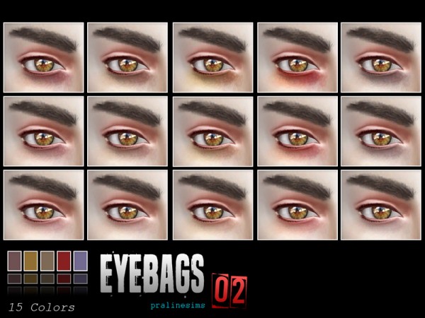  The Sims Resource: Eyebag Collection   5 Eyebags by Pralinesims