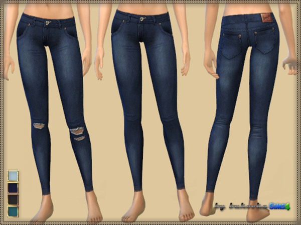  The Sims Resource: Pants Denim Jeggings by bukovka