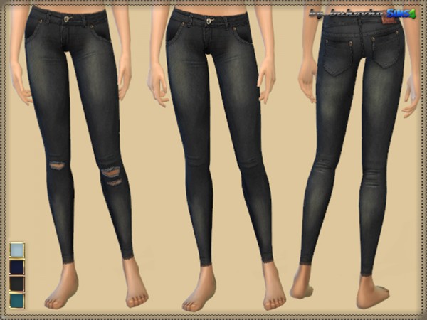  The Sims Resource: Pants Denim Jeggings by bukovka