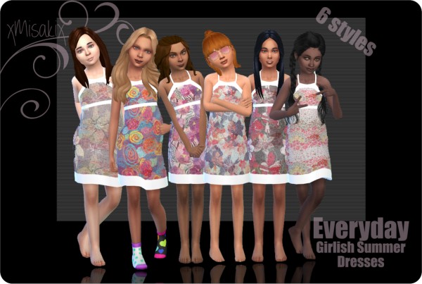  Xmisakix sims: Girlish Summer Dresses