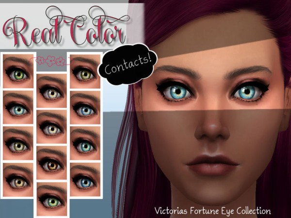  The Sims Resource: Real Color Contacts Collection by Fortunecookie1