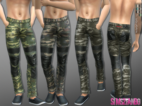  The Sims Resource: 107   Camouflage pants by sims2fanbg
