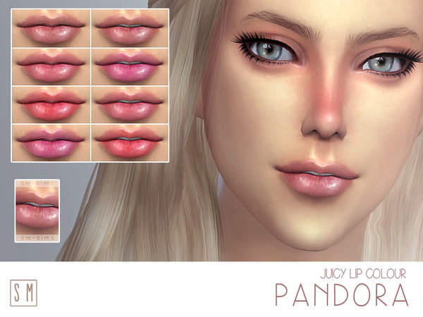  The Sims Resource: Pandora   Juicy Lip Colour  by  Screaming Mustard