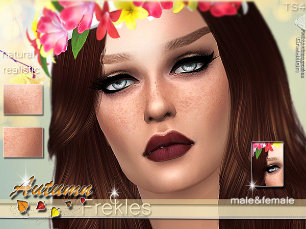  The Sims Resource: Autumn Freckles by Pinkzombiecupcakes