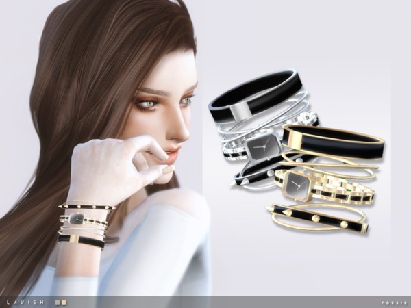  The Sims Resource: Lavish Watch and Bangles by toksik