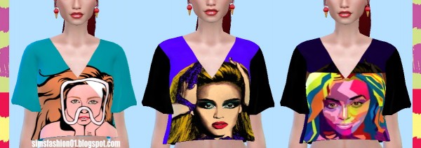 Sims Fashion 01: Top Artpop Collection