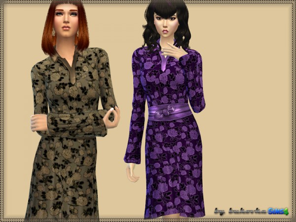  The Sims Resource: Dress Floral Pattern by bukovka