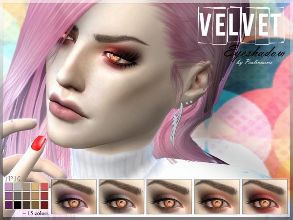  The Sims Resource: Velvet Eyeshadow N16 by Pralinesims