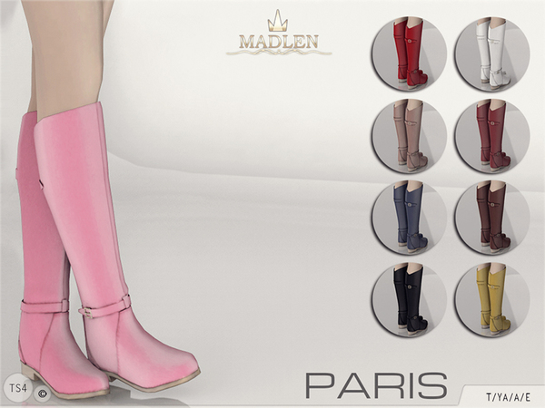  The Sims Resource: Madlen Paris Boots by MJ95