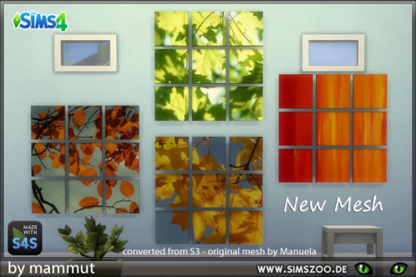 Blackys Sims 4 Zoo: Leaves paintings by Mammut