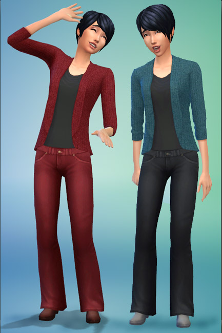  Blackys Sims 4 Zoo: Sweater and jeans by Mammut