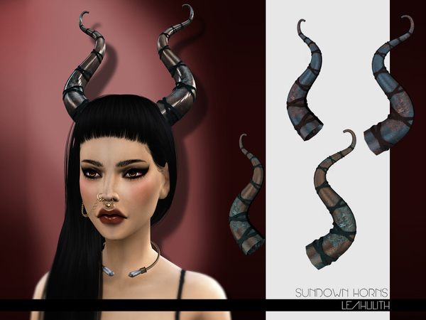  The Sims Resource: Sundown Horns by LeahLilith