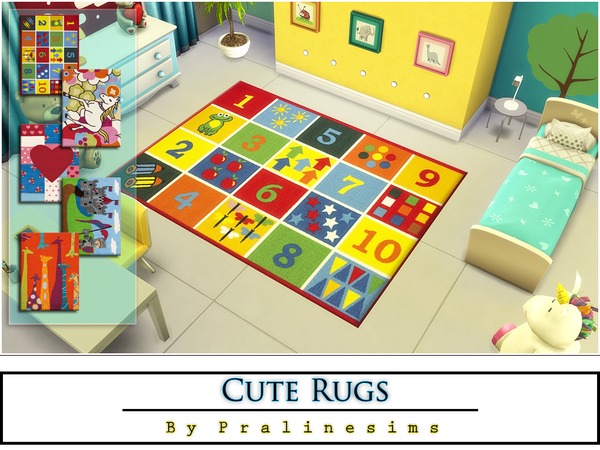  The Sims Resource: Cute Rugs by PralineSims