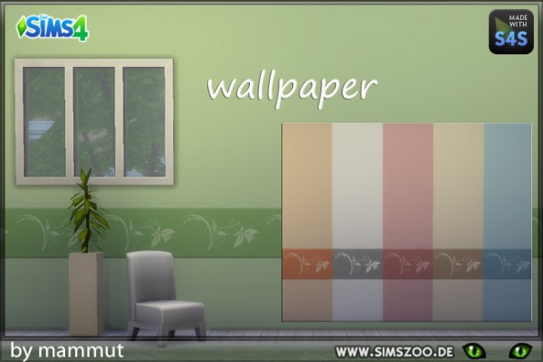  Blackys Sims 4 Zoo: Floral wall 1 by Mammut
