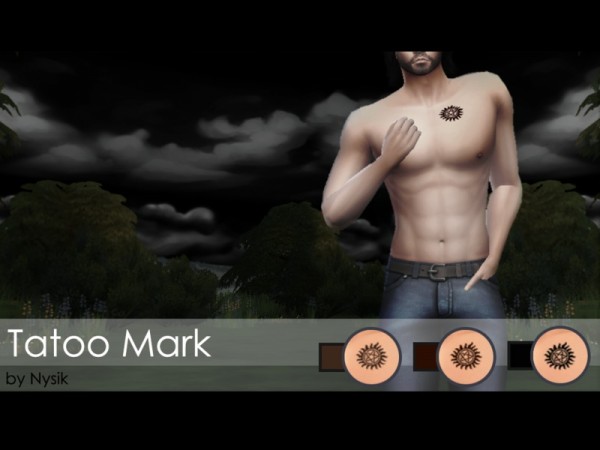  The Sims Resource: Tatoo Mark   Supernatural by Nys!k