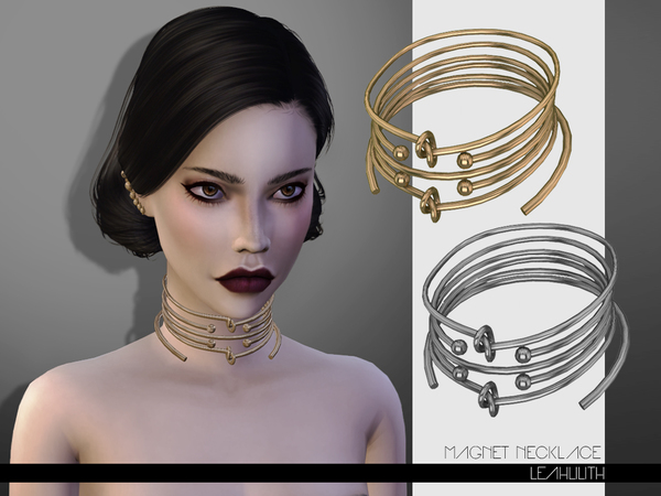  The Sims Resource: Magnet Necklace by LeahLilith