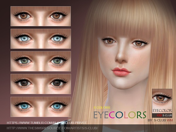  The Sims Resource: Eyecolor 20 by S Club
