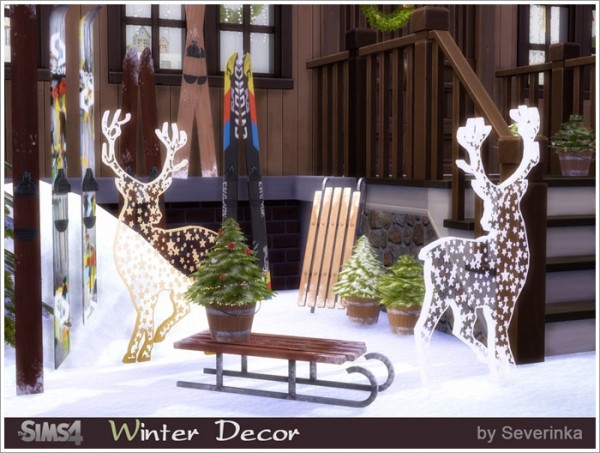  Sims by Severinka: Winter outdoor decor set