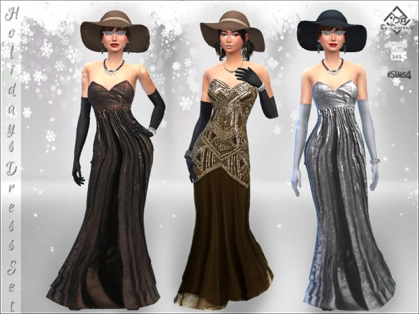  The Sims Resource: Holidays Dress Set by Devirose