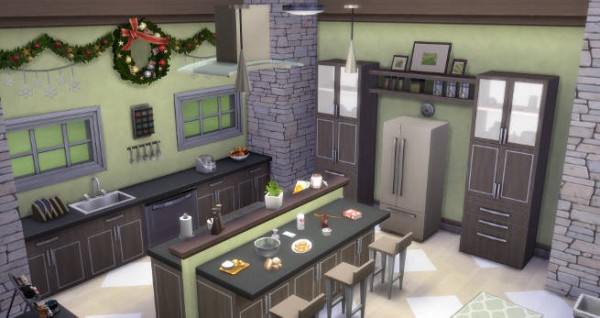  Blackys Sims 4 Zoo: Modern X mas Kitchenby SimsAtelier