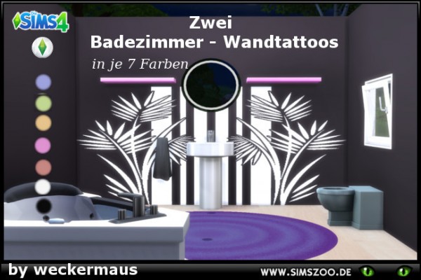  Blackys Sims 4 Zoo: Walltattoo 03 by weckermaus