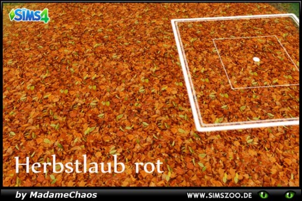  Blackys Sims 4 Zoo: Red autumn leaves by Madame Chaos