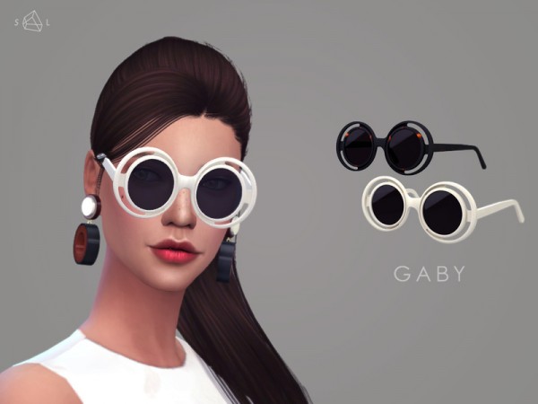  The Sims Resource: Sunglasses and Earrings Set   GABY by Starlord