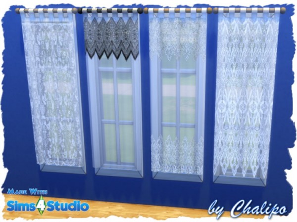  All4Sims: Transparent curtains by Chalipo