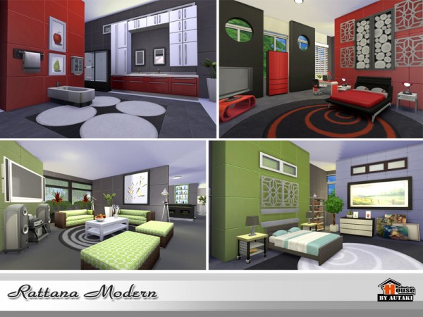  The Sims Resource: Rattana Modern house by Autaki