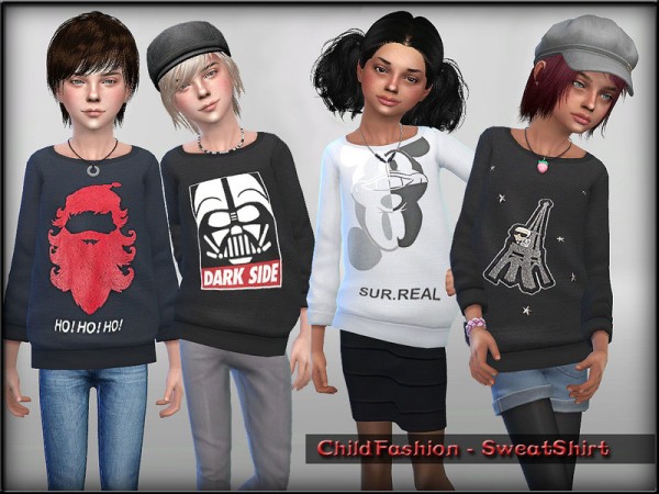  The Sims Resource: Child Fashion   Sweat Shirt by Shoja Angel