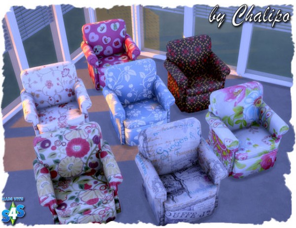  All4Sims: Comfortable armchairs by Chalipo