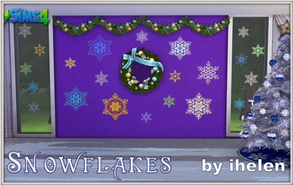  Ihelen Sims: Snowflakes Stickers