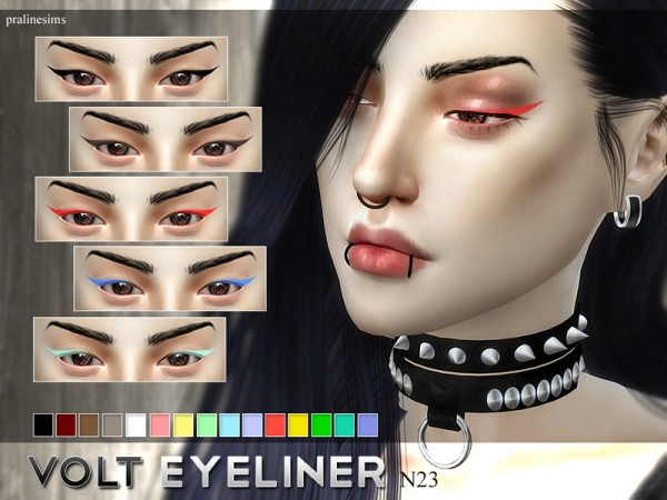  The Sims Resource: Volt Eyeliner   N23 by Pralinesims