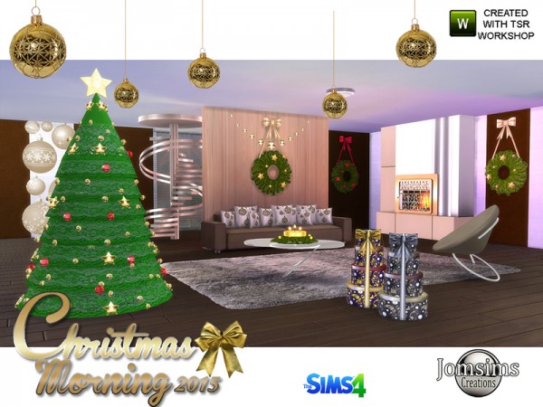  The Sims Resource: Christmas morning 2015 livingroom by jomsims
