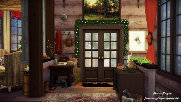  Frau Engel: Christmas Cottage for Living Sims