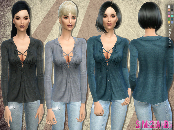  The Sims Resource: 112   Female sweater by sims2fanbg