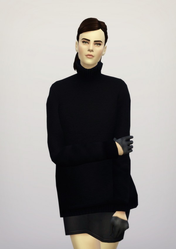  Rusty Nail: Turtleneck sweater F Solid Color