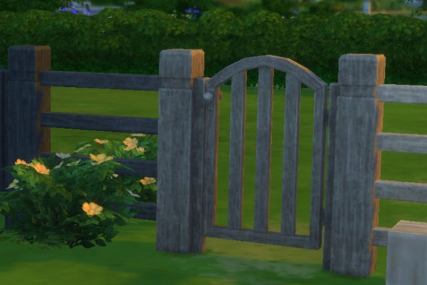  Blackys Sims 4 Zoo: Wood gate by Mammut