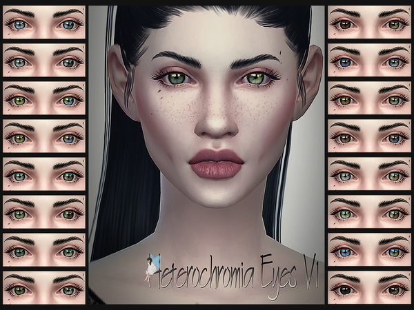  The Sims Resource: Heterochromia Eyes V1 by Ms Blue